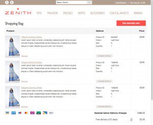 View basket - Ecommerce template